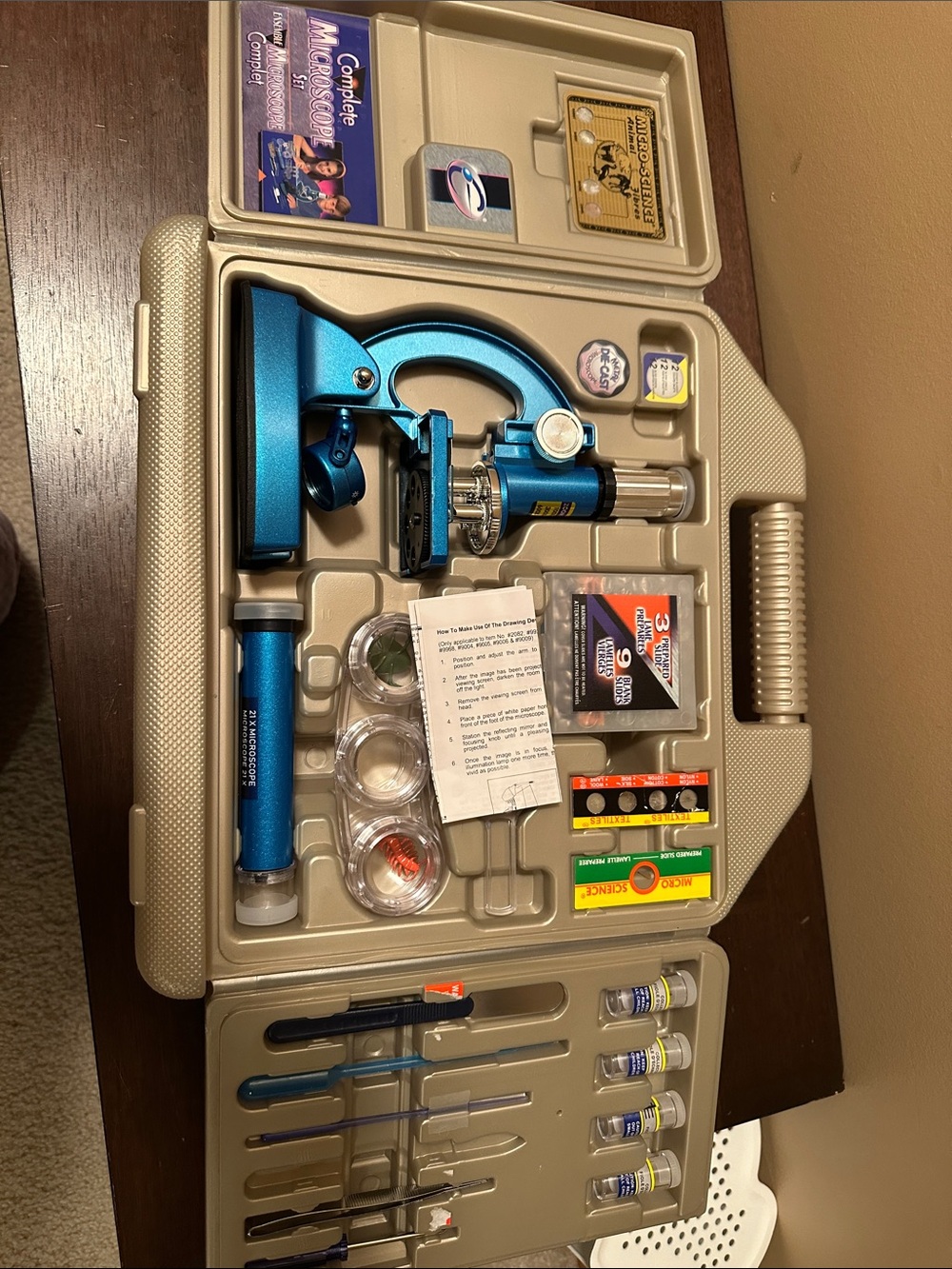 Kids first microscope and accessories in carrying Case